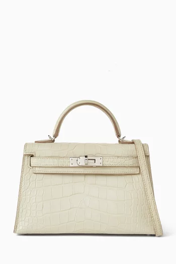 حقيبة كيلي 20 ميني جلد تمساح غير مستعملة