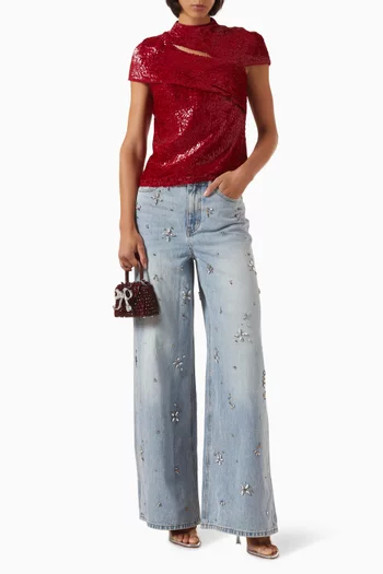 بلوزة فيل كوبيه حرير ولوركس