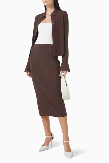 Long-sleeve Top in Matte-jersey