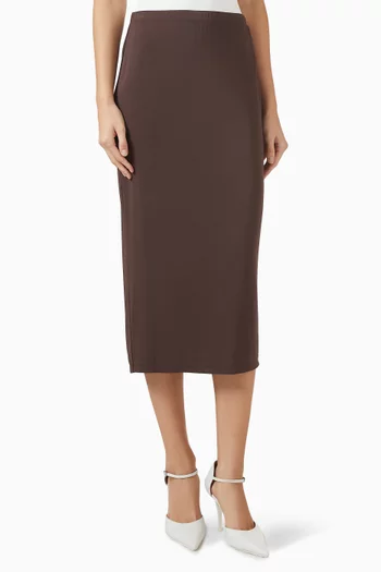 Pencil Midi Skirt in Matte-jersey