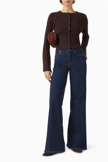 Good Waist Palazzo Jeans in Denim