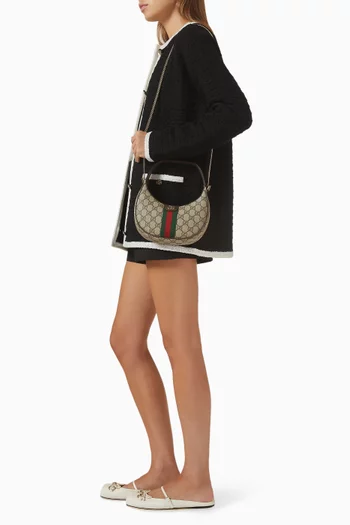 Small Ophidia Shoulder Bag in GG Monogram Fabric