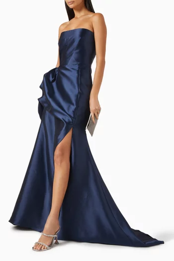 Strapless Gown in Satin
