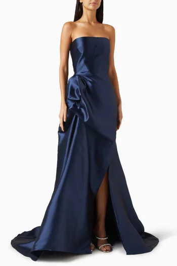 Strapless Gown in Satin