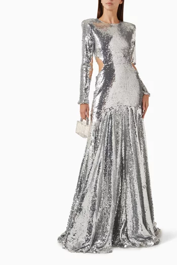 Sequin-embellished Gown in Tulle