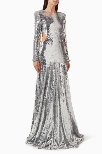 Sequin-embellished Gown in Tulle