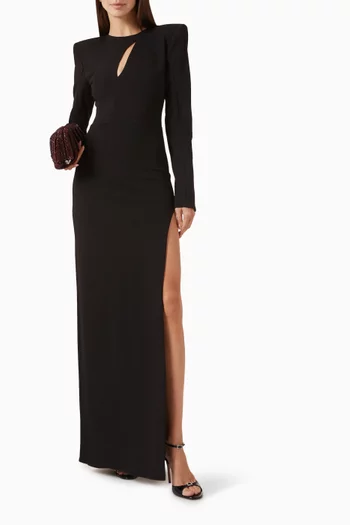 Keyhole Dress in Scuba-crepe