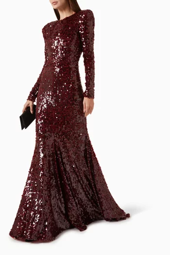 Sequin-embellished Gown