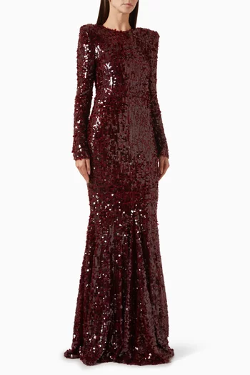 Sequin-embellished Gown