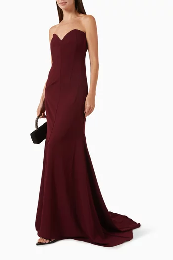 Strapless Gown in Crepe