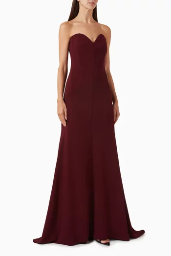 Strapless Gown in Crepe