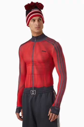 x AVAVAV Pom-pom Beanie in Acrylic-knit