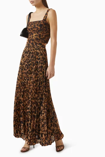 Rasha Shirred Tank Top in Mesh