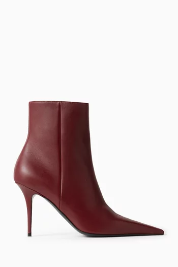 حذاء بوت باربرا بكعب 90 مم جلد نابا