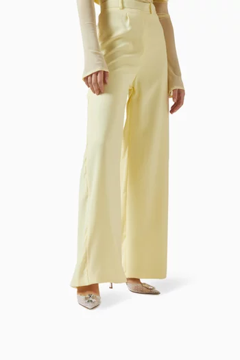 Camelia 90 Crystal Slingback Pumps in Lace & Leather