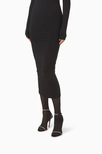 صندل باربرا مرصع بالكريستال بكعب 105 مم ستان