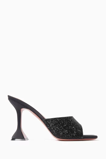 حذاء لوبيتا مفتوح من الخلف ومرصع بالكريستال بكعب 95 مم ستان