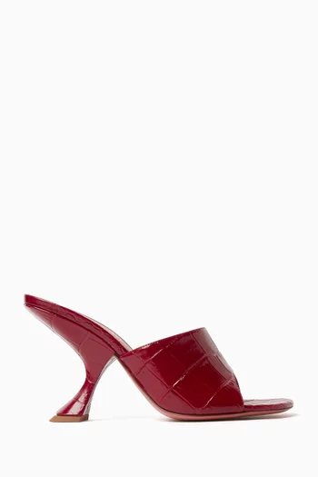 Taylor 90 Mules in Croc-embossed Leather