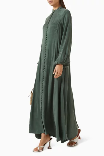 فستان برايم بنمط قميص حرير