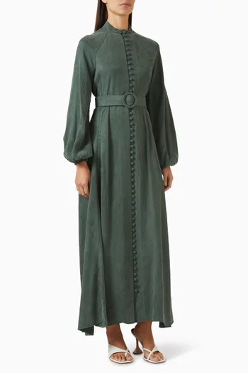 فستان برايم بنمط قميص حرير