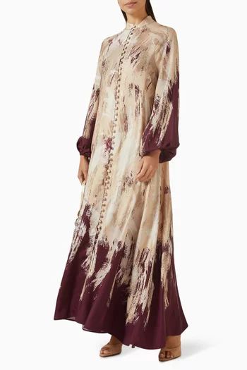 فستان فيل بحزام رايون فيسكوز