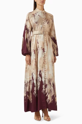 فستان فيل بحزام رايون فيسكوز