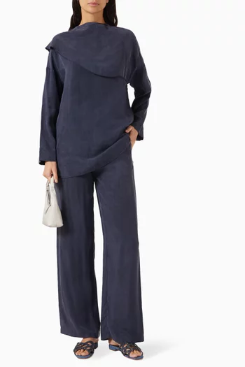 طقم بلوزة وبنطال ايلفا مزيج تينسيل