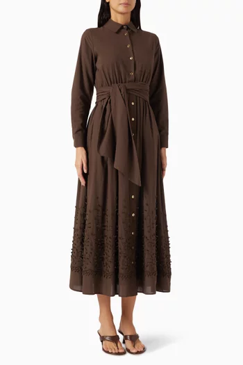 فستان ميليسا بحزام قطن