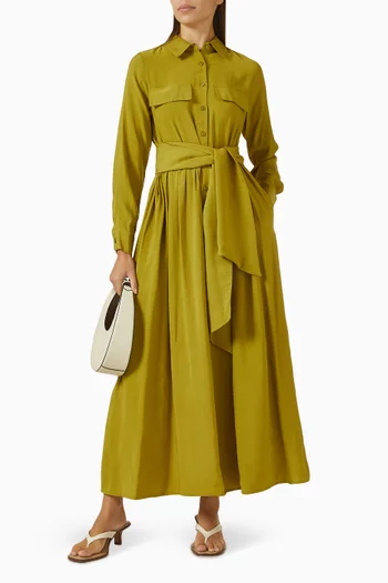 فستان فيرا بنمط قميص فيسكوز