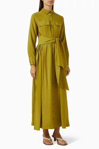 فستان فيرا بنمط قميص فيسكوز