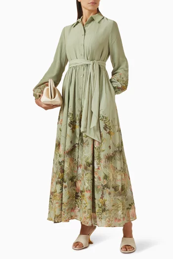 فستان ميوري بنمط قميص فيسكوز