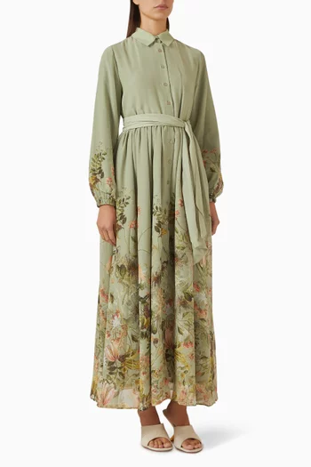 فستان ميوري بنمط قميص فيسكوز