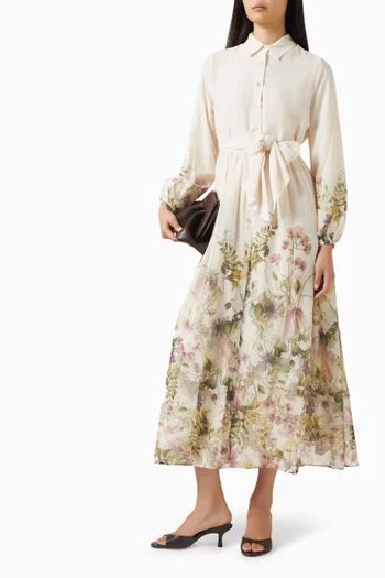 فستان ميوري بنمط قميص فيسكوز