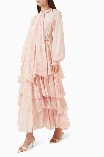 فستان لوس بطبقات متعددة شيفون