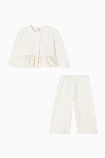 Ruffled Top & Pants Set