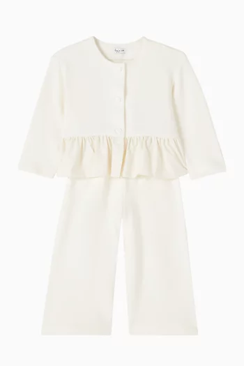 Ruffled Top & Pants Set