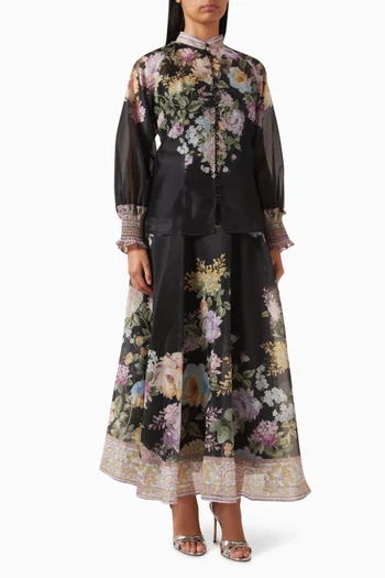 Printed Top & Skirt Set