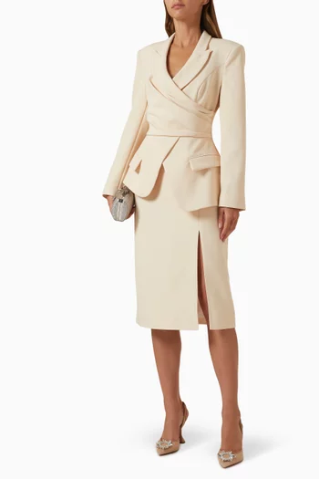 Parker Peplum Dress in Viscose