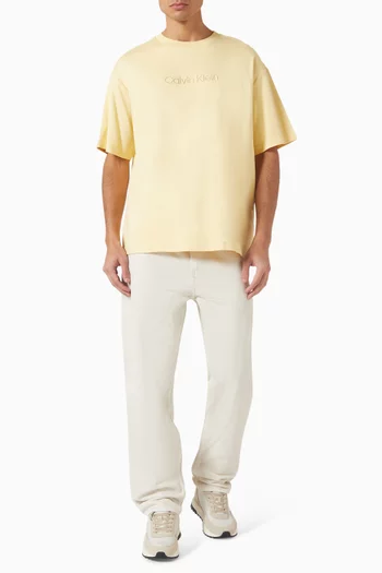 Relaxed Logo-embroidered T-shirt in Cotton-jersey