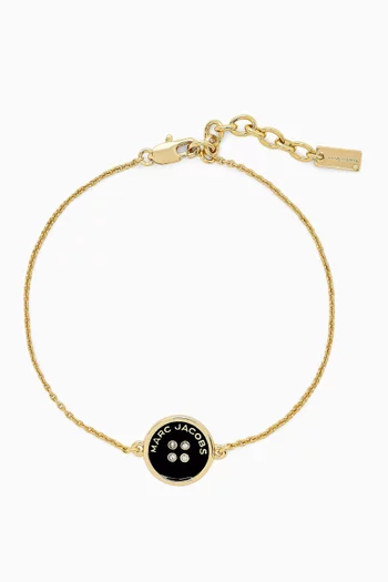 The Button Chain Bracelet in Plated-brass