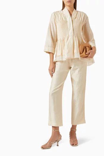 Embroidered Shirt & Pants Set