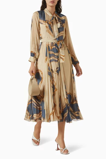 Floral-print Midi Dress
