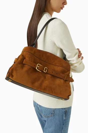 The Dakota Satchel Shoulder Bag in Suede