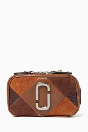 The Softshot Patchwork Crossbody Bag in Leather & Suede