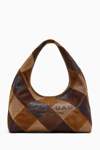 The Sack Patchwork Shoulder Bag in Leather & Suede