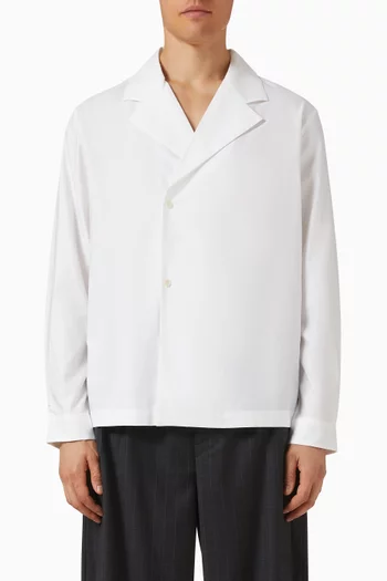 قميص بصفي أزرار مزيج قطن