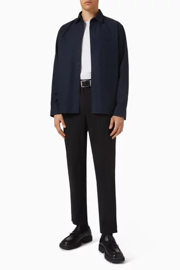 قميص بقصة فضفاضة قطن تويل