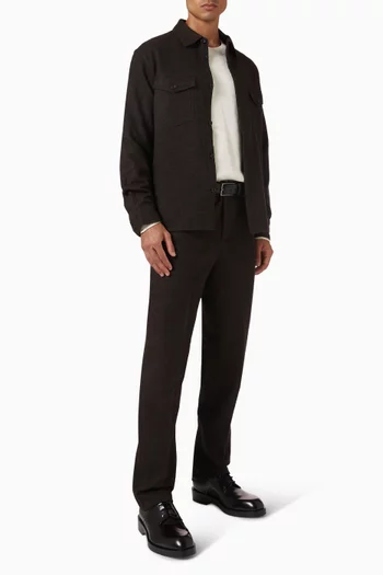 قميص بنمط جاكيت صوف