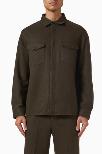 قميص بنمط جاكيت صوف