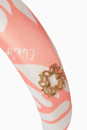 Floral Padded Headband in Mikado